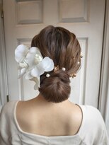 シアーカラーアレンジ結婚式二次会ほめられヘアセット/新宿