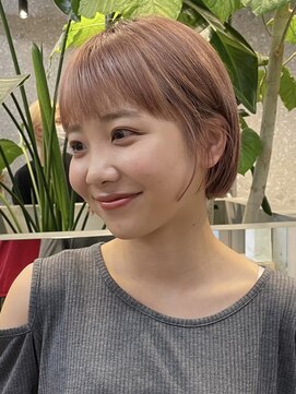 サンク 原宿 表参道(cinq) ミルクティーベージュハイトーンケアブリーチカラーダブルカラー