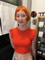 シゼン(SHiZEN.) ショートボブ×オレンジ