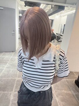 ペレ 栄店(PELE) デザインカラー/レイヤーカット/ウェットヘア/オリーブベージュ