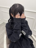 リルミー(Lilme)&nbsp;カラーの後に可愛くヘアメ＊みつあみハーフツイン＊新井