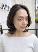 広尾　ミディアムヘア　レイヤーカット　くびれミディ　30代