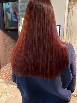ノラ ヘアーサロン(NORA HAIR SALON) 【大久保】ブリーチ1回からできるレッドカラー
