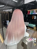 ラピス 渋谷本店(Lapis) ホワイトピンクカラー/シールエクステ/韓国風/髪質改善