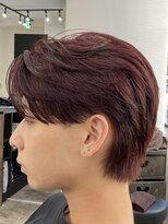 フイ 新宿3丁目(Hui)&nbsp;フェザーパーマ/グレーブルーカラー/刈り上げショートパンク