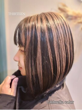 アンブレラカラー♪トップをブリーチで白髪ぼかしにも◎【40代】
