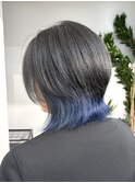 ブルーインナーウルフカットくびれすたいる
