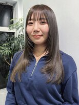 フィルムス 田町芝浦(FILMS) レイヤーカット/オリーブカラー/韓国巻き/顔周りカット