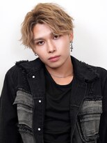 ラフィス ヘアー ウィム 倉敷白楽町店(La fith hair uim.)&nbsp;【La fith】メンズ×ブリーチ×シャドウパーマ×センターパート