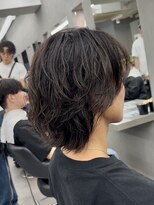 オーバルバイアピッシュ(OVARL by apish)&nbsp;メンズボブボブウルフサーフカールニュアンスサーフ
