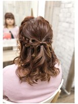 ヘアセット専門店 ナゴミ 池袋店(nagomi)&nbsp;リボンハーフアップ