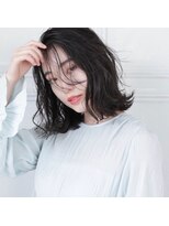 アンスールミミ 南草津店(Ansur mimi)&nbsp;切りっぱなし外ハネ☆クールブラック