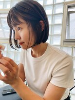 ウォーター 表参道(WATER)&nbsp;ミニボブ　カラー　前髪　ショートカット/表参道.南青山