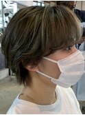 #ニュアンスパーマ#癖毛風パーマ#ショートウルフ#オリーブカラー