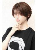 シースルーバング マニッシュショート マッシュショート