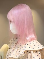 ベレーザ 渋谷(BELEZA)&nbsp;ba1136_透明感ピンクアッシュロブヘアボブウルフAラインボブ