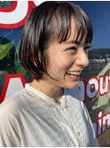 黒髪キュートショートヘア
