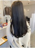 20代30代40代ストレート髪質改善大人ロングオリーブグレージュ