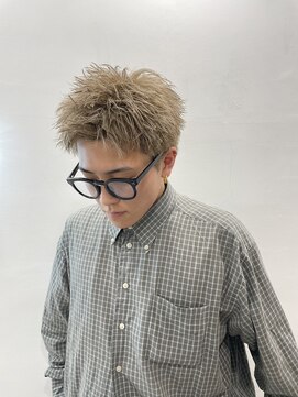 ルースト 八王子店(ROOST) スパイキーショート×ベージュカラー