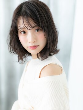 ドクターズ サロン ラブ(Dr's Salon LAB) 大人可愛いアッシュブラック外ハネボブウルフg古河20代30代40代