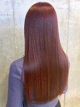 セル(CELL) オレンジブラウン　ダメージレスカラー　ツヤ髪ロングヘア