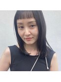 【favori 自由が丘】ショートバング×暗髪ミディアムヘア