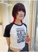ブリーチハイトーンインナーレッドマッシュウルフ個性派