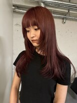 ノラ シブヤ(NORA)&nbsp;レイヤーカット/顔まわりカット/ボルドーカラー/レッドブラウン