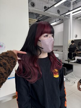 アライブ ハラジュク(ALIVE harajuku) 【ALIVE yu-ki 前髪ポイントブリーチ×グラデーションカラー】