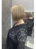 ミニボブ/ミルクティーベージュ/ケアブリーチ【梅田】【大阪】