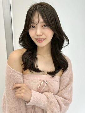 ユーフォリア 渋谷グランデ(Euphoria SHIBUYA GRANDE) くびれヘア 韓国レイヤー シースルーバング 顔周りカット 20代