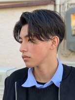 センターパートニュアンスパーマ韓国カルマパーマコンマヘア
