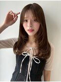 毛先パーマヘルシースタイル横顔美人顔周りレイヤー
