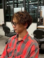 リッチブランドアンドコー(Rich Brand&Co) センターパートニュアンスパーマ韓国カルマパーマコンマヘア