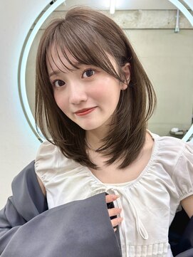 ガーデン 渋谷(GARDEN) ミディアムレイヤー　ブリーチなしカラー　ふんわりミディアム