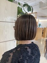 アドラーブル 万代店 (adorable)&nbsp;40代50代上品グレージュハイライト白髪染め×大人ボブ