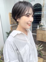 ヌード(NUDE) NUDE前髪カットシースルーバング黒髪ショート大人ショートボブ