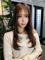 イヴォーク トーキョー(EVOKE TOKYO)&nbsp;レイヤー/ミディアム・ロング/20代/顔周り/ブラウンベージュ