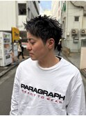MEN’S HAIR/ブルーブラック/フェザーパーマ/藤沢
