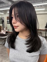 ニコ トウキョウ 渋谷(nico TOKYO)&nbsp;ミディアムレイヤーカット顔周りレイヤーハッシュカット透明感