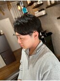 センタパート×ツーブロック×刈り上げ×ビジネスヘア