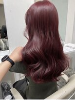 ネハス 名古屋栄店(nehus.)&nbsp;ワインレッドバーガンディブリーチなしダブルカラーレイヤー