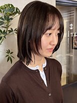 カールム(carlm) ボブが重く見える方に◎顔周りレイヤー×ブラウンカラー薬院