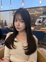 ロンドアベニール 北千住(Lond avenir)&nbsp;レイヤーカット/グレージュブラウン/韓国巻き/顔周りカット