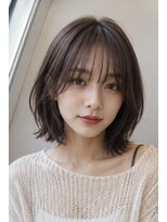 ルノヘアー(Lunohair)&nbsp;ハッシュカット×くびれで上品に×秋カラー×ブリーチなしカラー