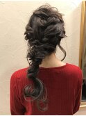 編み下しヘアアレンジ