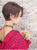 小顔に見せるヘアワンサイドショートダブルバング錦糸町