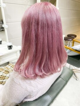 デイズ(days) ピンクミディアムヘア☆Wカラーピンクバイオレットボルドー