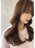 【hiilo.】小顔に見える韓国レイヤー/韓国風/チョコレートカラー
