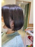 ボブ × 姫カット × インナーカラー